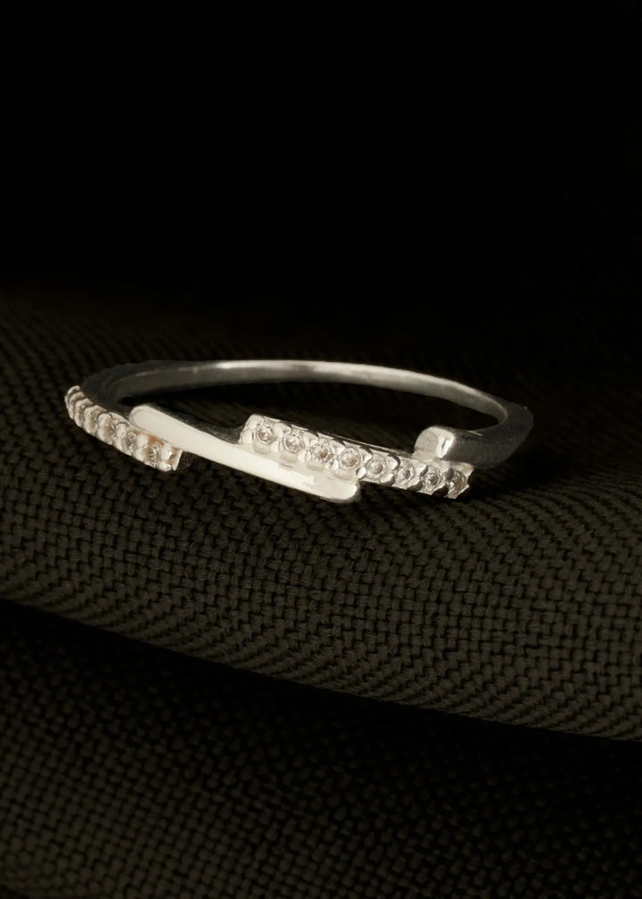 ANILLO ESCALERA EN PLATA 950